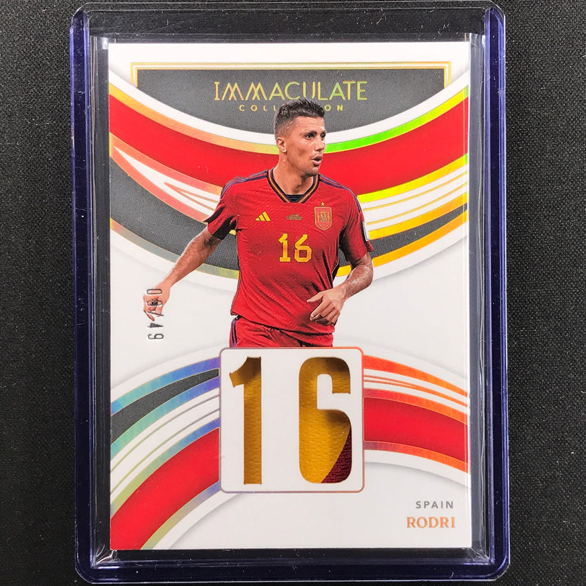 2022-23 Immaculate Rodri Jersey Numbers Relic Patch 9/49