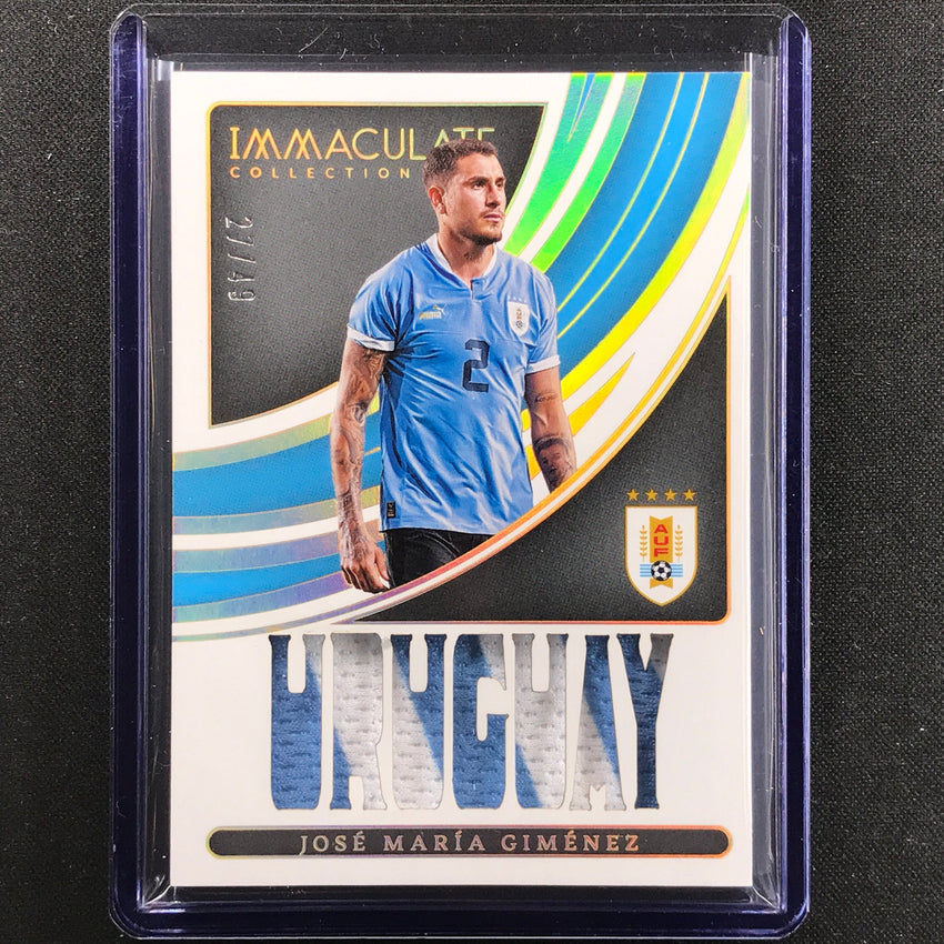 2022-23 Immaculate Jose Maria Gimenez Jumbo Team Names Relic Patch 27/49
