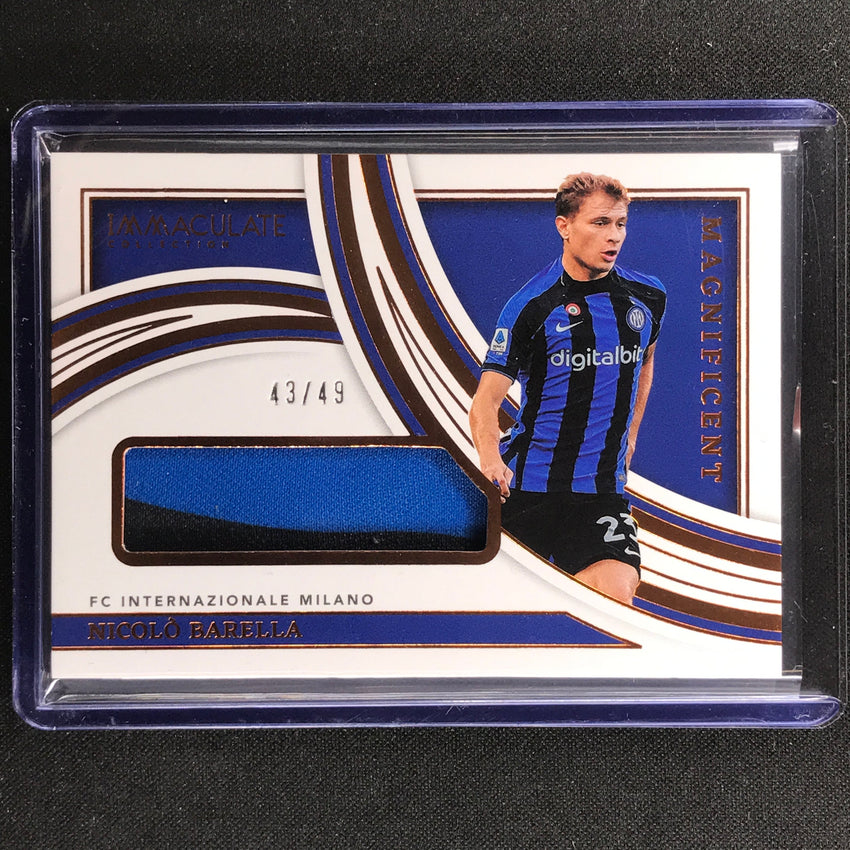 2022-23 Immaculate Nicolo Barella Magnificent Memorabilia Jersey Bronze 43/49