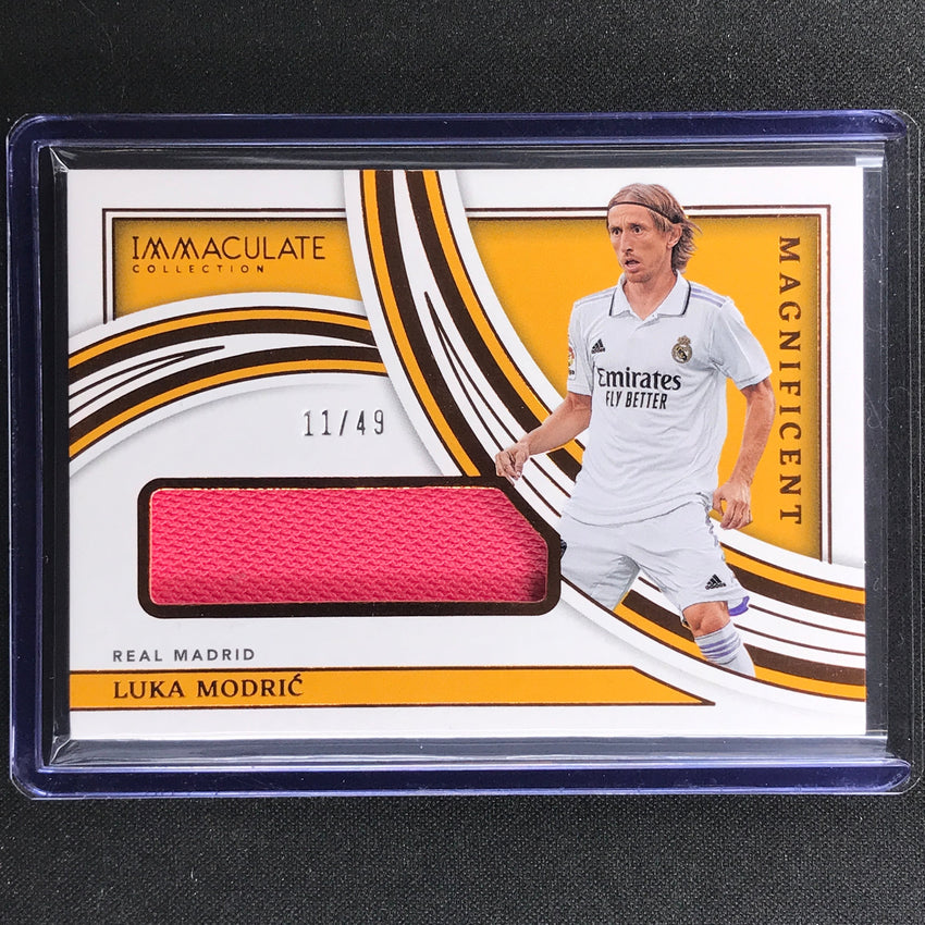 2022-23 Immaculate Luka Modric Magnificent Memorabilia Jersey Relic Bronze 11/49