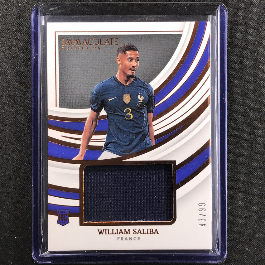 2022-23 Immaculate William Saliba Remarkable Memorabilia Rookie Jersey 43/99