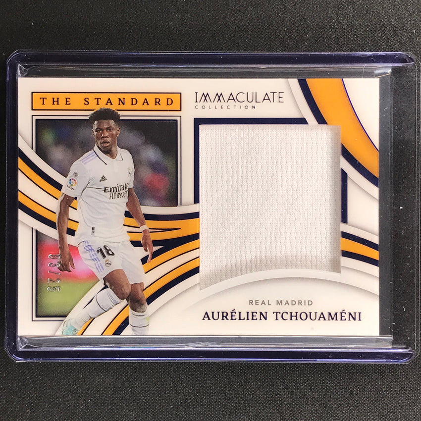 2022-23 Immaculate Aurelien Tchoaumeni The Standard Jersey Relic Sapphire 3/25