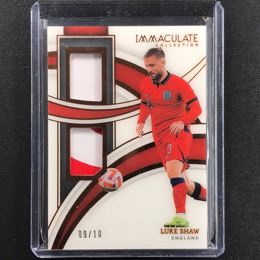 2022-23 Immaculate Luke Shaw Dual Patches Relic Bronze 9/10