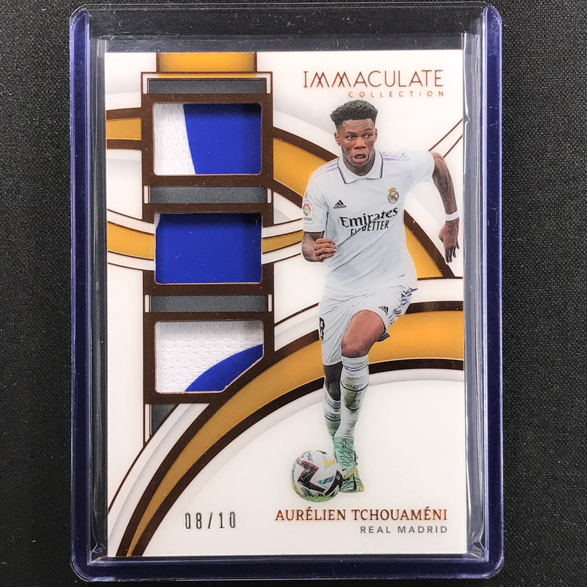 2022-23 Immaculate Aurelien Tchouameni Triple Patches Relic Bronze 8/10