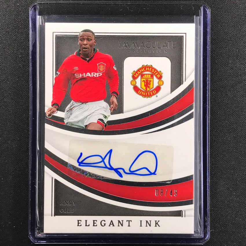 2022-23 Immaculate Andy Cole Elegant Ink Auto Silver 8/49