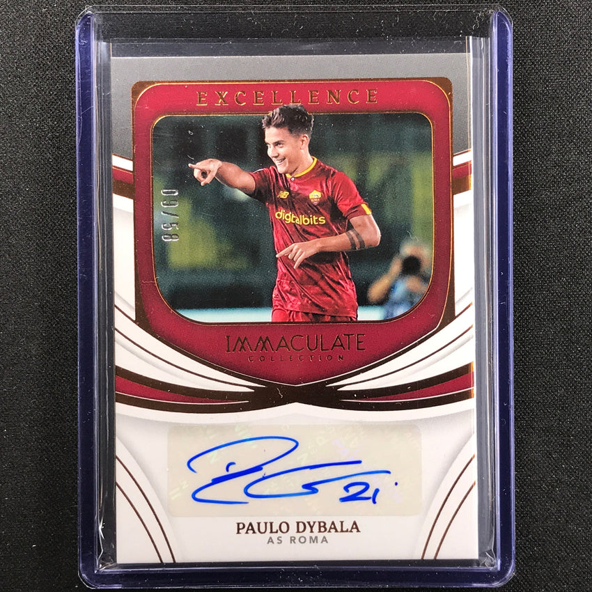 2022-23 Immaculate Paulo Dybala Excellence Auto Bronze 9/58