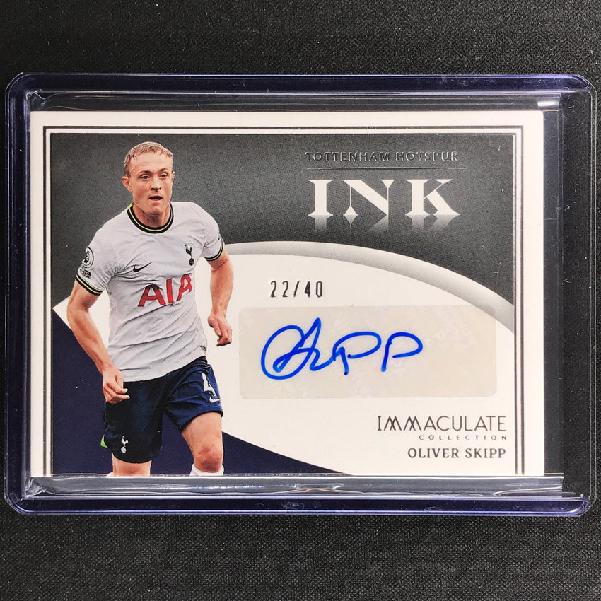 2022-23 Immaculate Oliver Skipp Ink Signatures Auto Silver 22/40