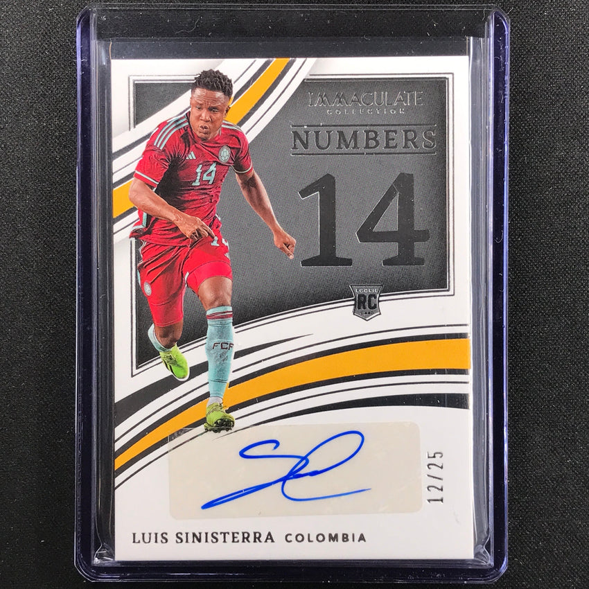2022-23 Immaculate Luis Sinisterra Numbers Signatures Rookie Auto Silver 12/25