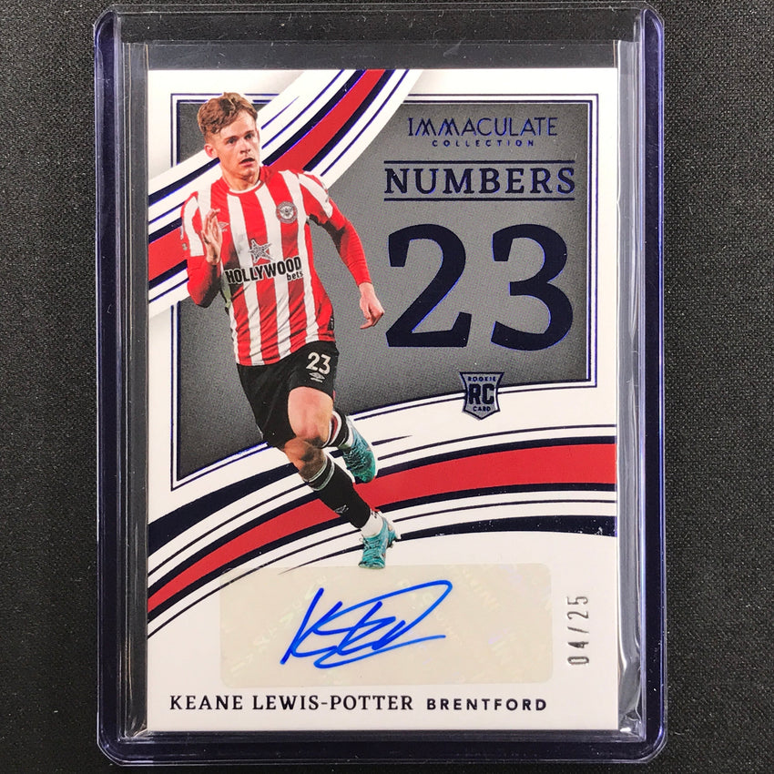 2022-23 Immaculate Keane Lewis-potter Numbers Signatures Rookie Auto 4/25