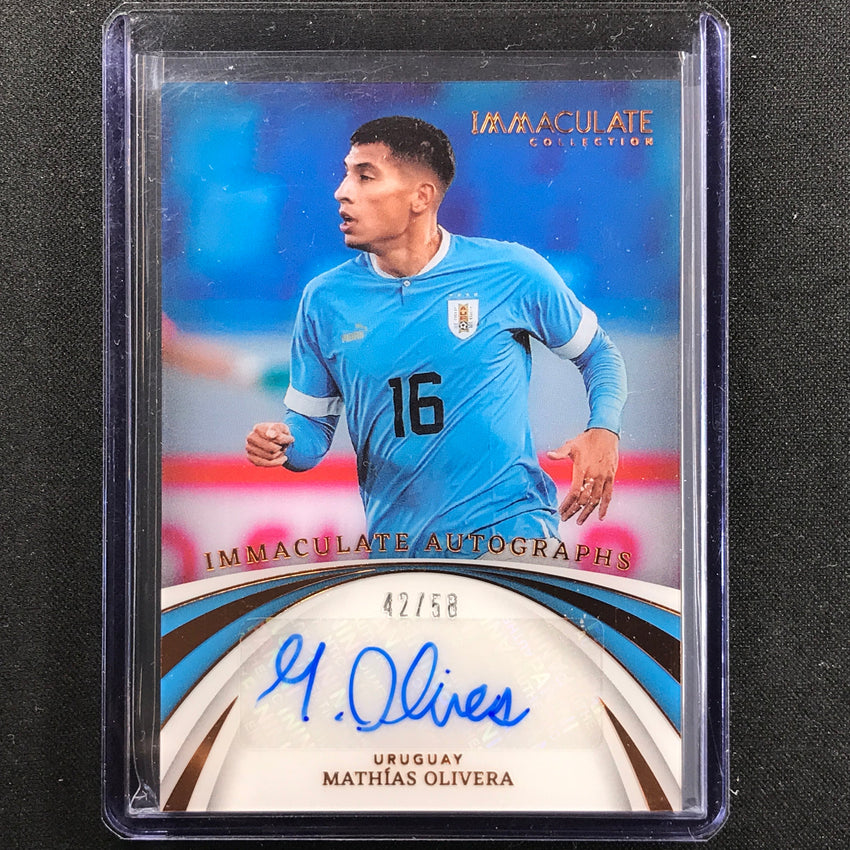 2022-23 Immaculate Mathias Olivera Autographs Acetate Auto Bronze 42/58