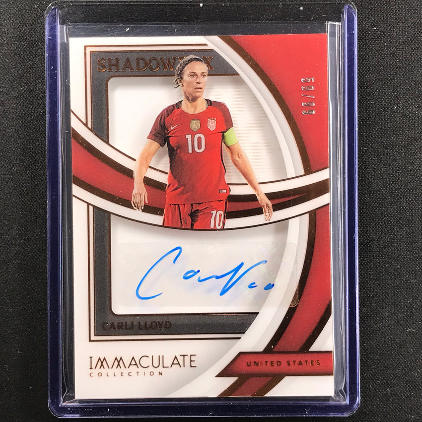 2022-23 Immaculate Carli Lloyd Shadowbox Signatures Acetate Auto Bronze 59/99
