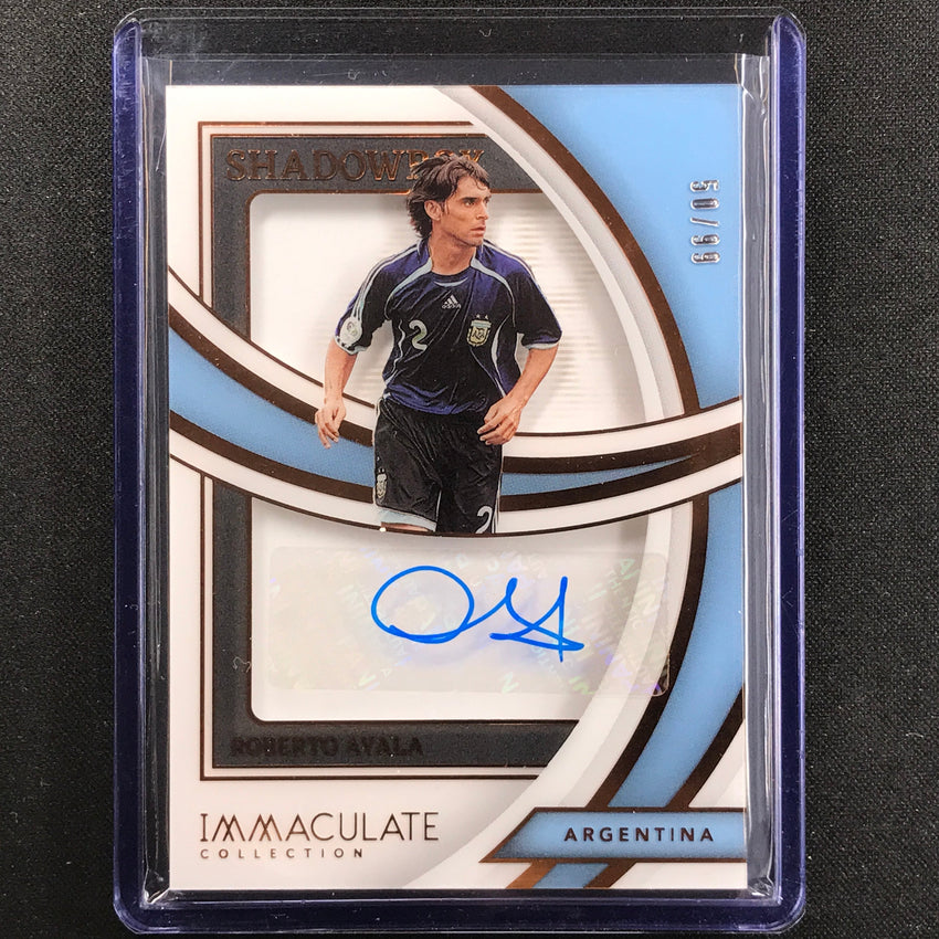 2022-23 Immaculate Roberto Ayala Shadowbox Signatures Acetate Auto Bronze 50/99