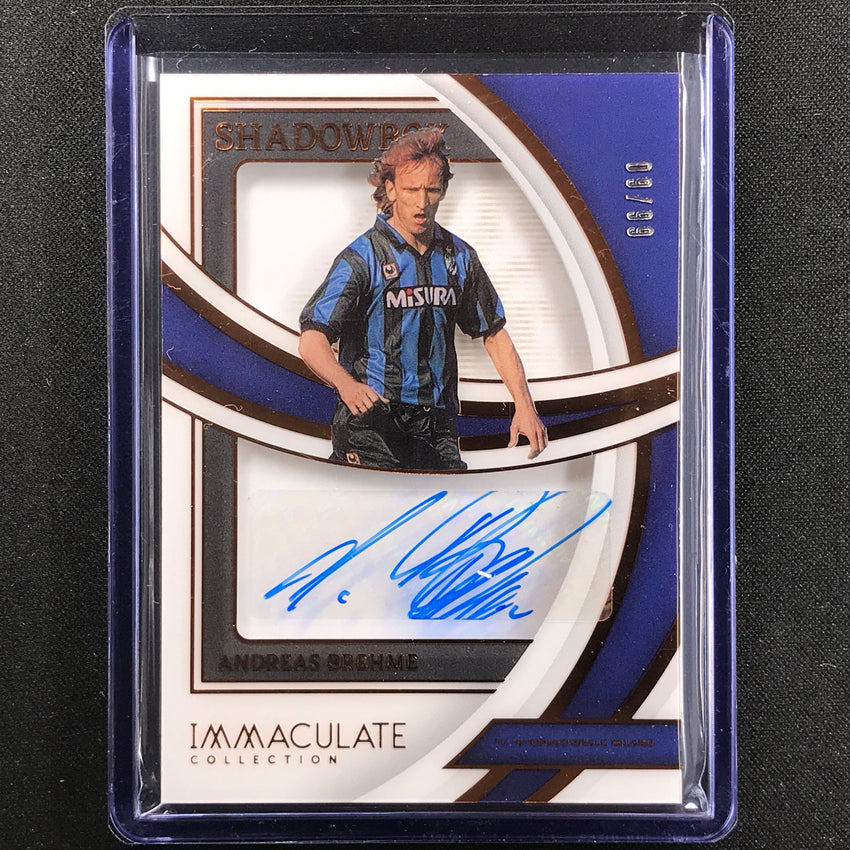 2022-23 Immaculate Andreas Brehme Shadowbox Signatures Acetate Auto Bronze 9/99