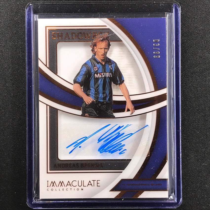2022-23 Immaculate Andreas Brehme Shadowbox Signatures Acetate Auto Bronze 3/99