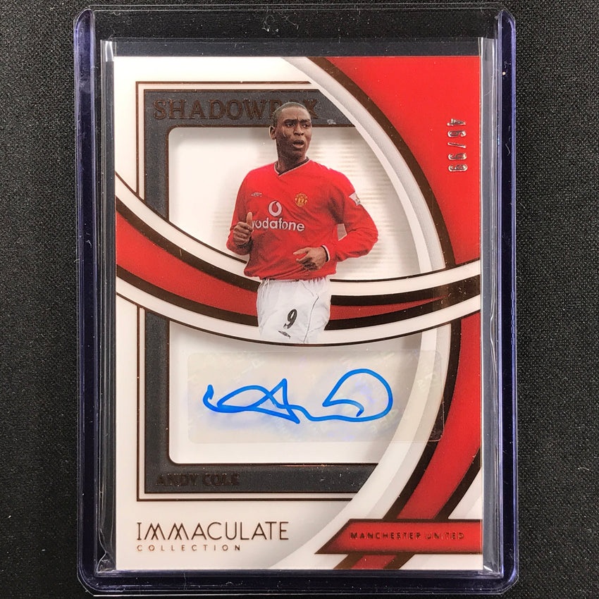 2022-23 Immaculate Andy Cole Shadowbox Signatures Acetate Auto Bronze 46/99