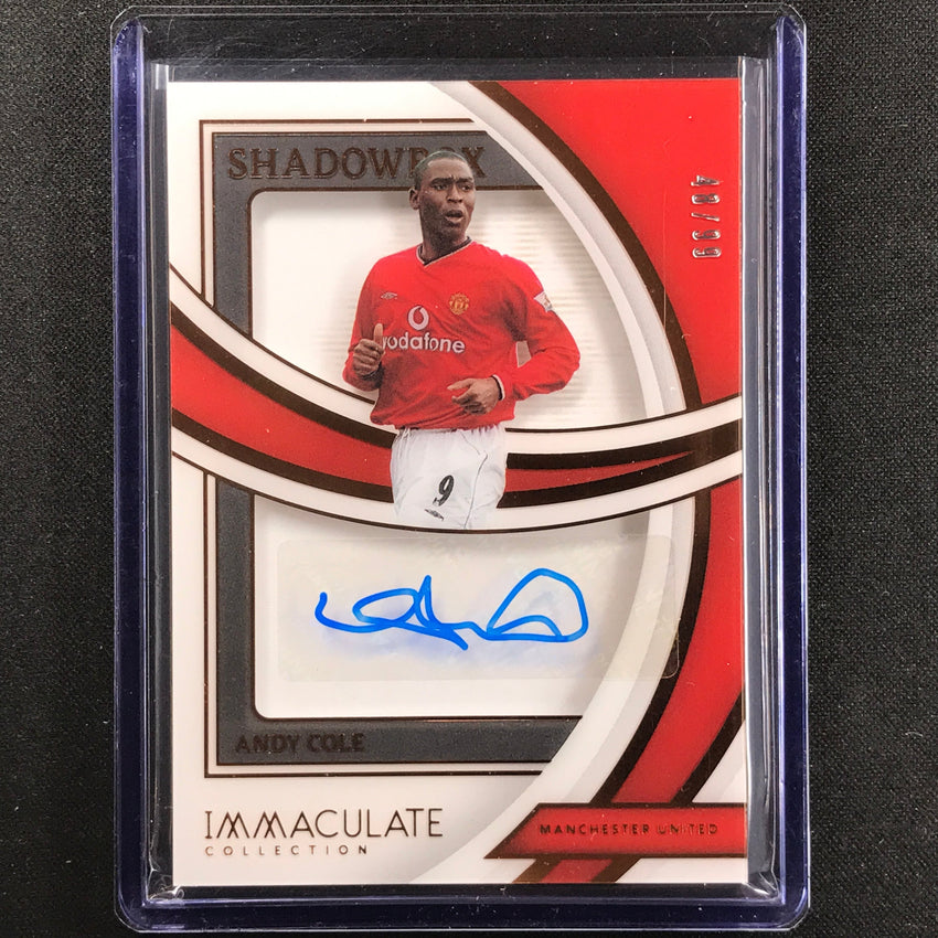 2022-23 Immaculate Andy Cole Shadowbox Signatures Acetate Auto Bronze 48/99