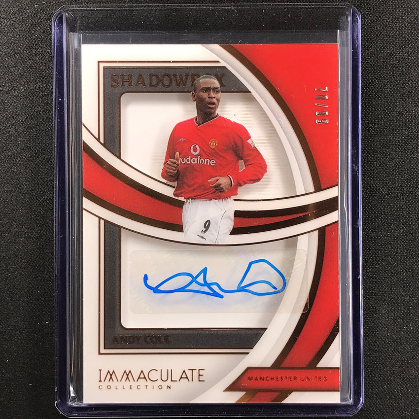 2022-23 Immaculate Andy Cole Shadowbox Signatures Acetate Auto Bronze 70/99