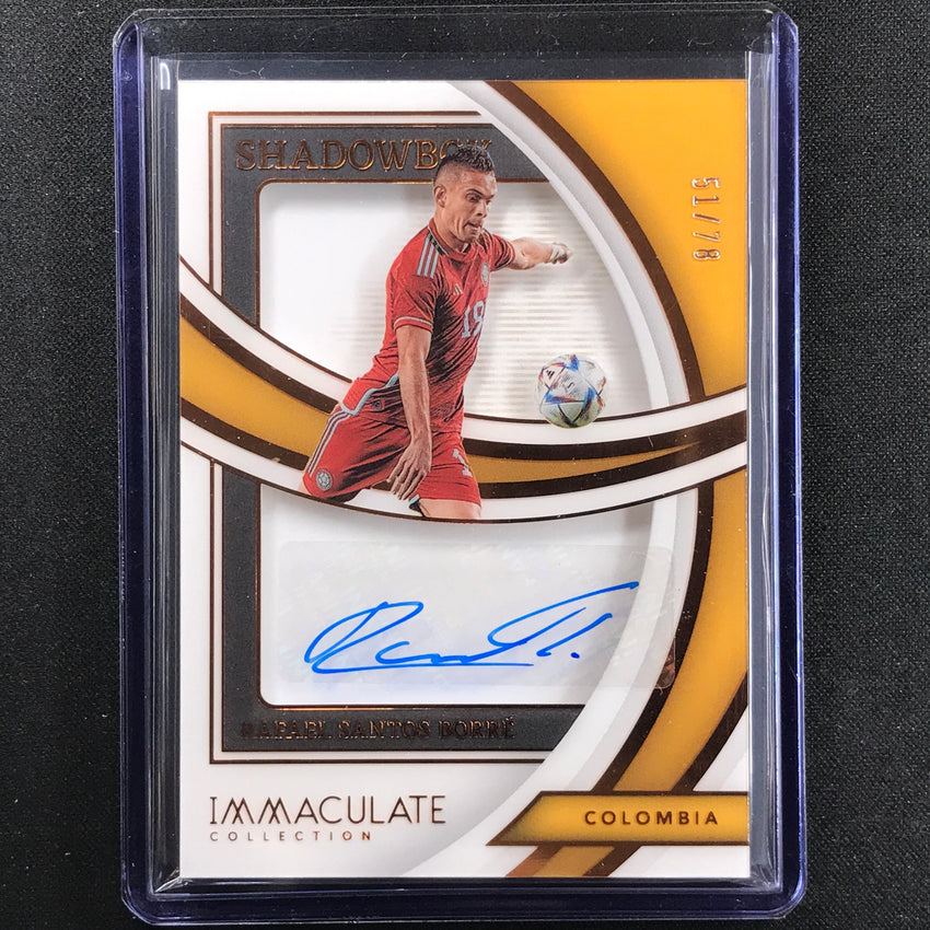 2022-23 Immaculate Rafael Santos Borre Shadowbox Signatures Acetate Auto 51/78