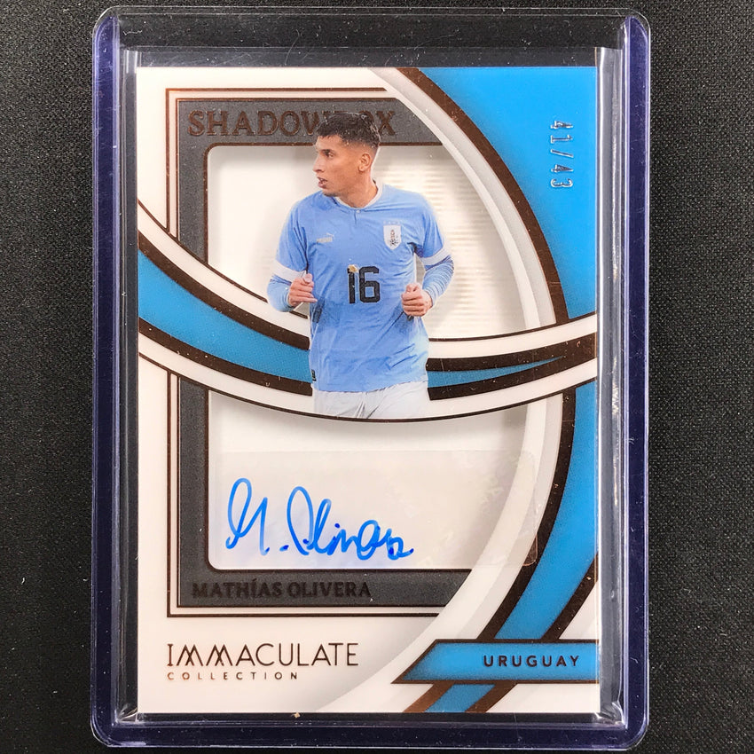 2022-23 Immaculate Mathias Olivera Shadowbox Signature Acetate Auto Bronze 41/43