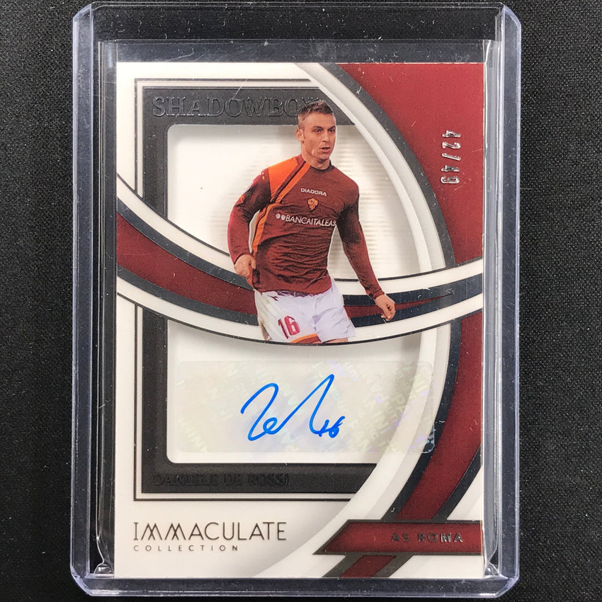 2022-23 Immaculate Daniele De Rossi Shadowbox Signatures Auto Silver 42/49