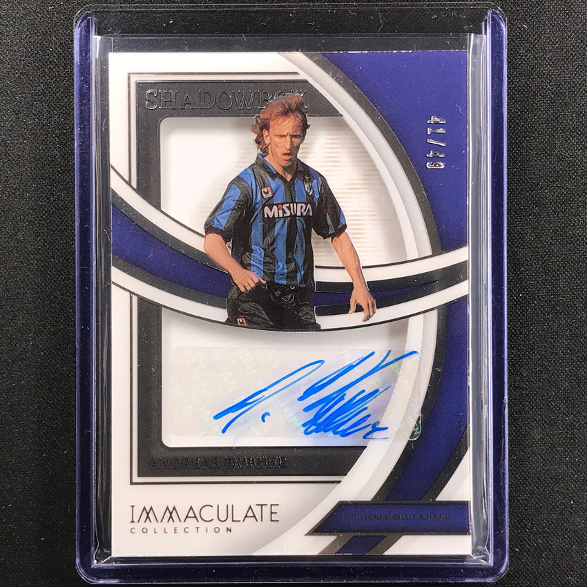 2022-23 Immaculate Andreas Brehme Shadowbox Signatures Acetate Auto Silver 41/49