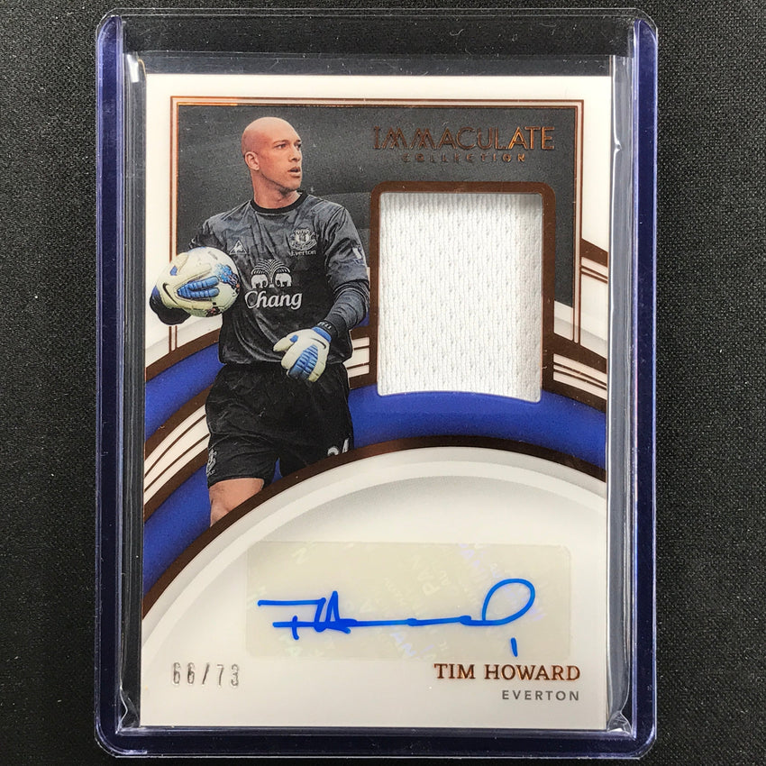 2022-23 Immaculate Tim Howard Memorabilia Jersey Relic Auto Bronze 66/73