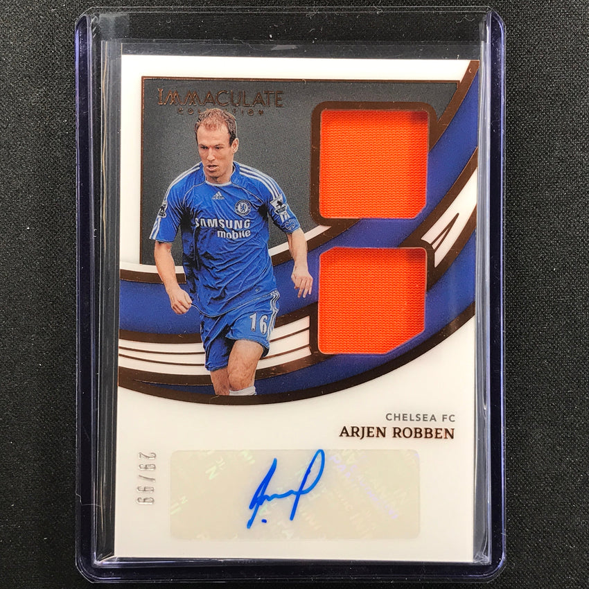 2022-23 Immaculate Arjen Robben Dual Swatch Jersey Relic Auto Bronze 29/99