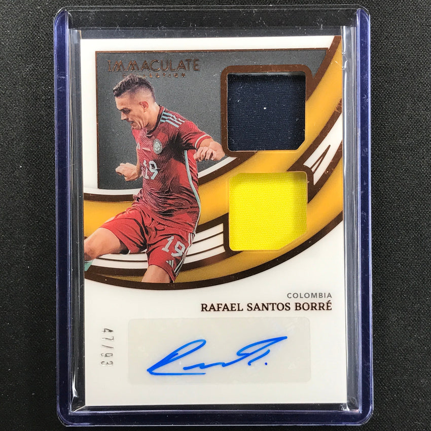 2022-23 Immaculate Rafael Santos Borre Dual Swatch Jersey Auto Bronze 47/93