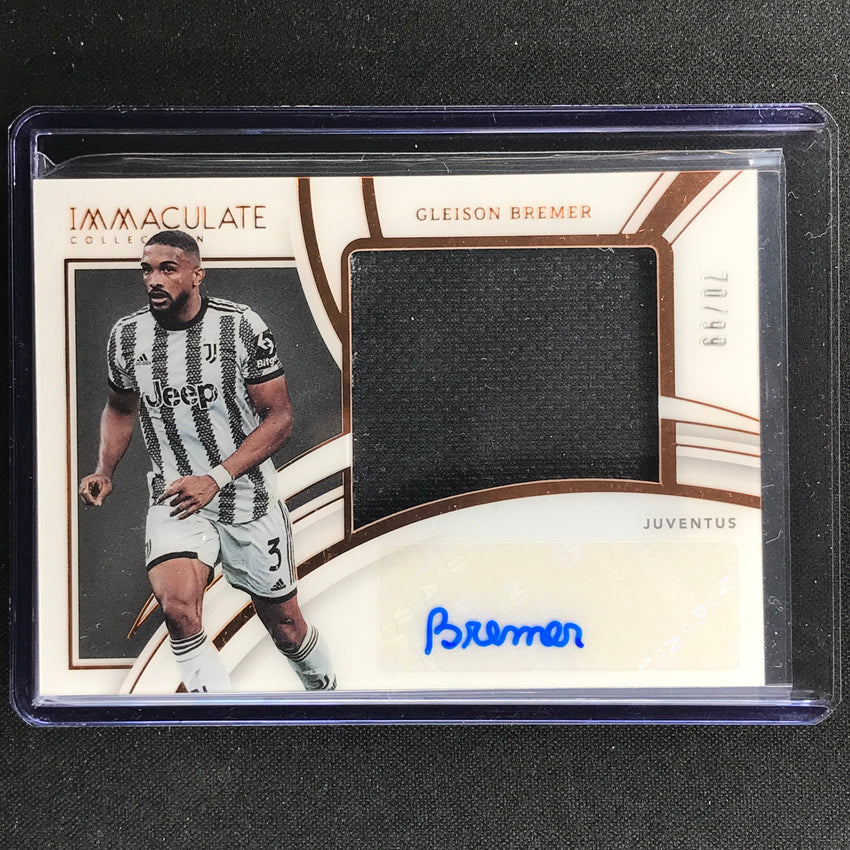 2022-23 Immaculate Gleison Bremer Premium Swatch Jersey Auto Bronze 70/99