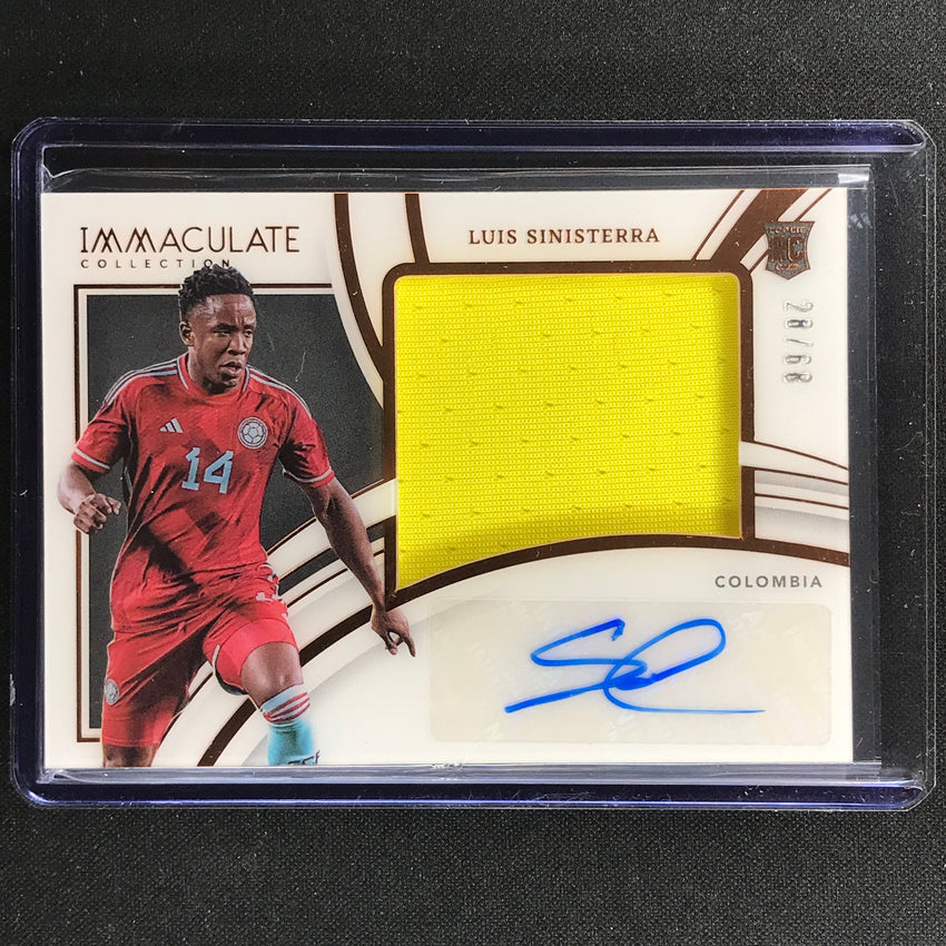 2022-23 Immaculate Luis Sinisterra Premium Swatch Rookie Jersey Auto 28/68