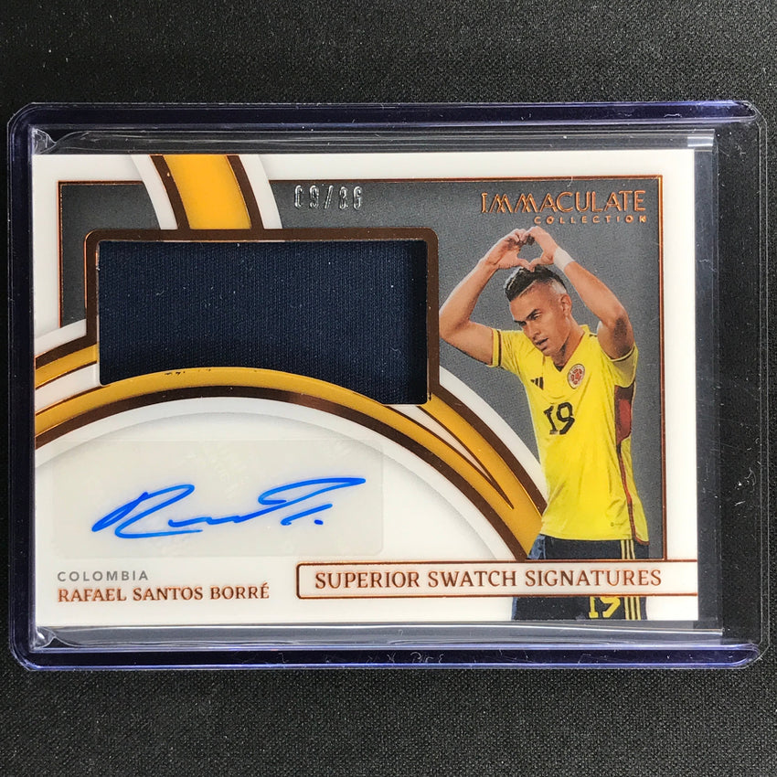 2022-23 Immaculate Rafael Santos Borre Superior Swatch Signature Relic Auto 9/86
