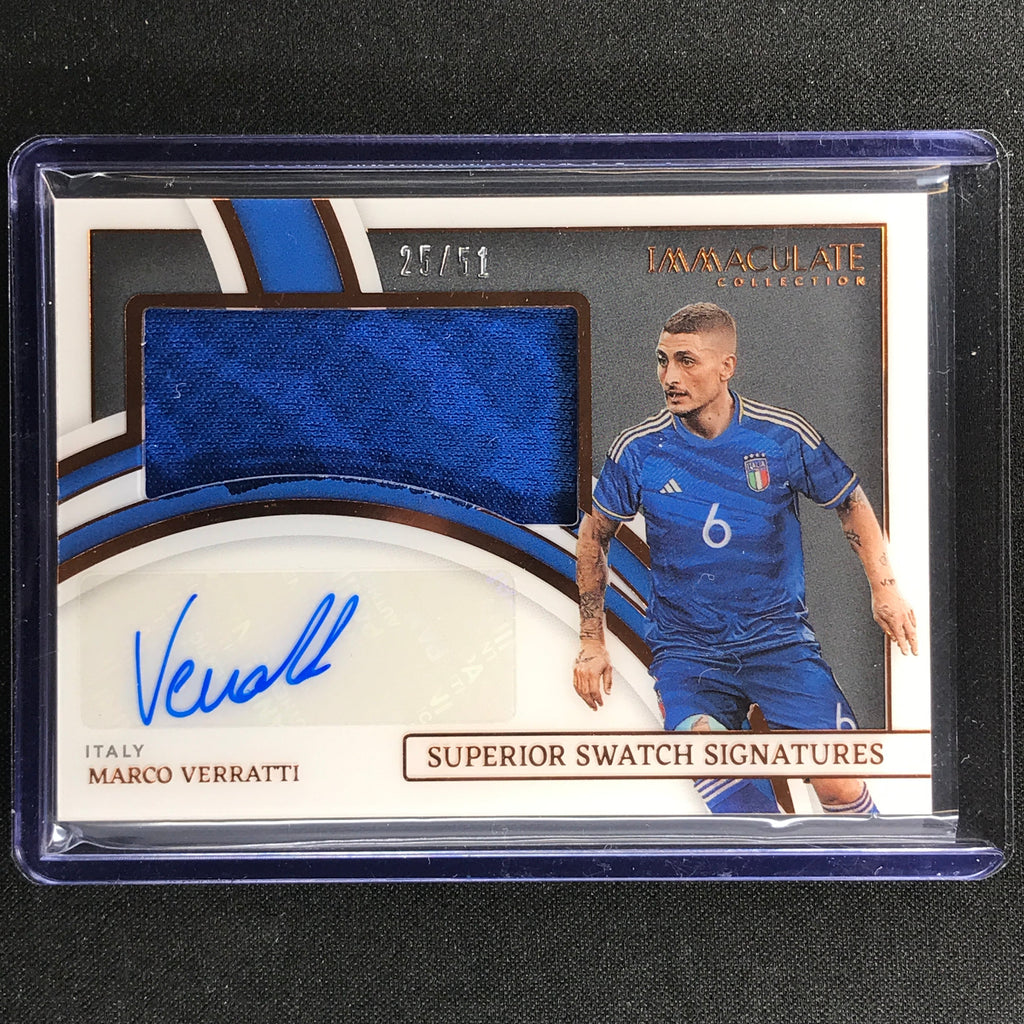 2022-23 Immaculate Marco Verratti Superior Swatch Signatures Relic Aut ...
