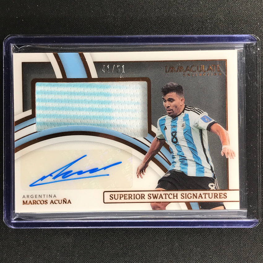 2022-23 Immaculate Marcos Acuna Superior Swatch Signatures Relic Auto 41/51