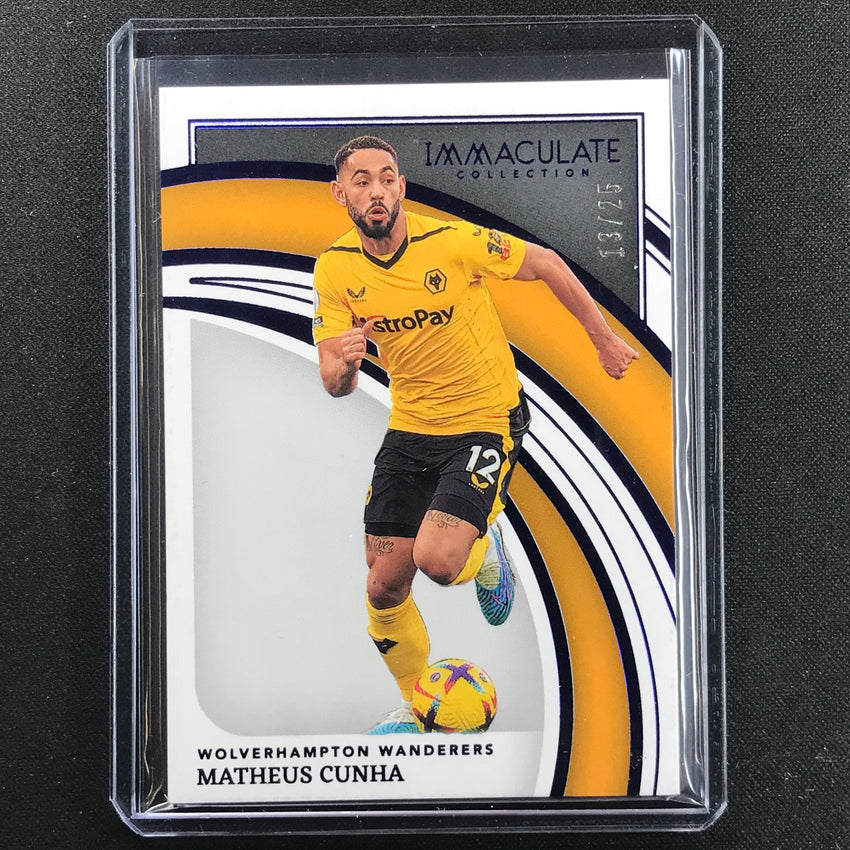 2022-23 Immaculate Matheus Cunha Base Sapphire 13/25