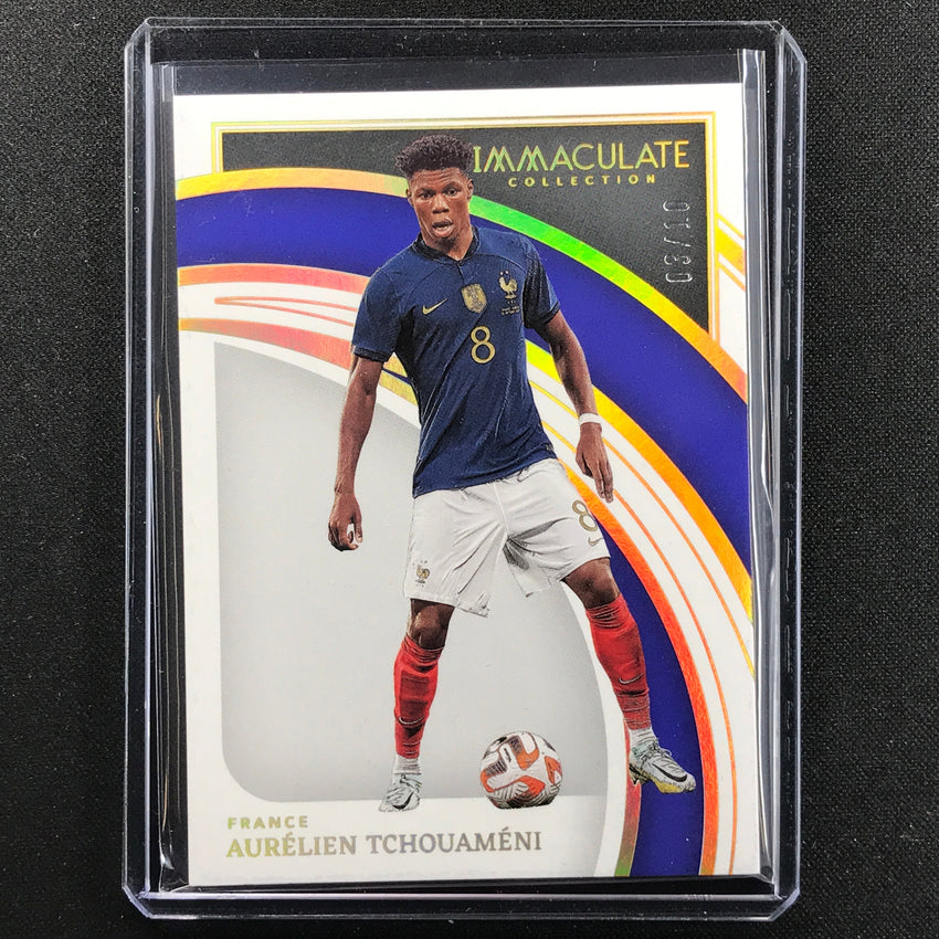 2022-23 Immaculate Aurelien Tchouameni Base Holo Gold 3/10