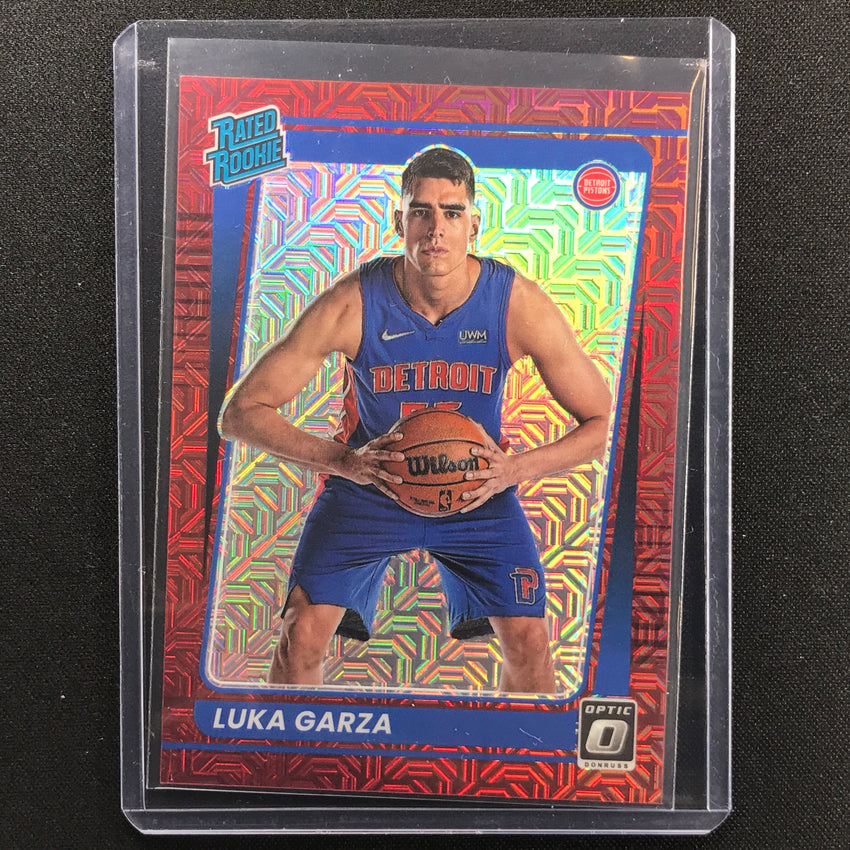 2021-22 Donruss Optic Luka Garza Rated Rookie Choice Red 4/88