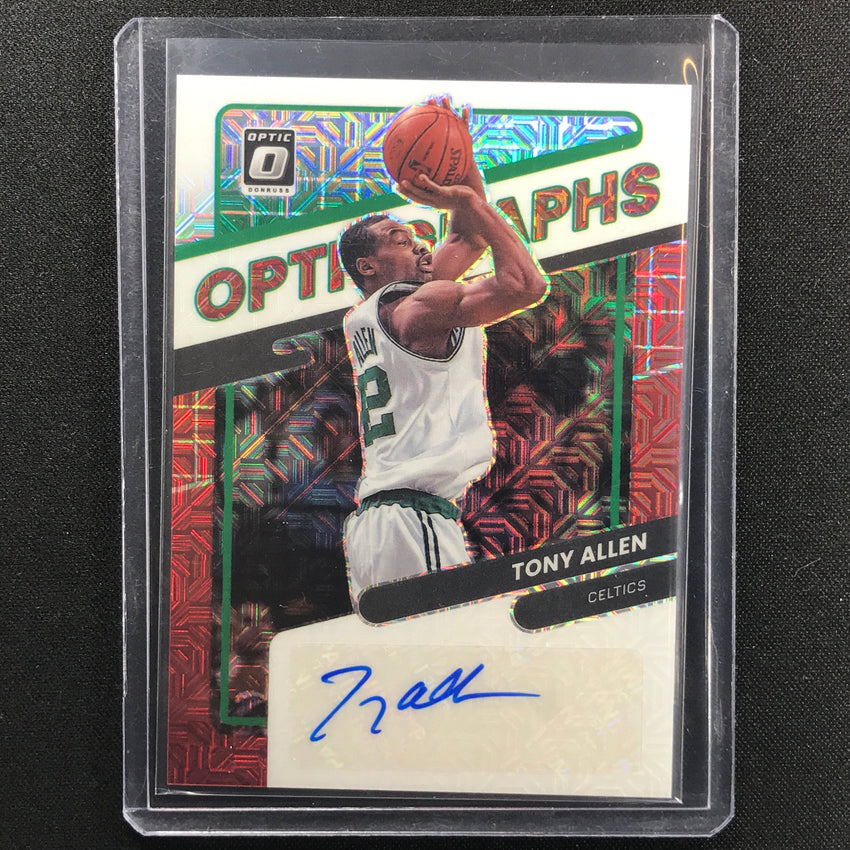 2021-22 Donruss Optic Tony Allen Opti-graphs Choice Red Auto No Tal