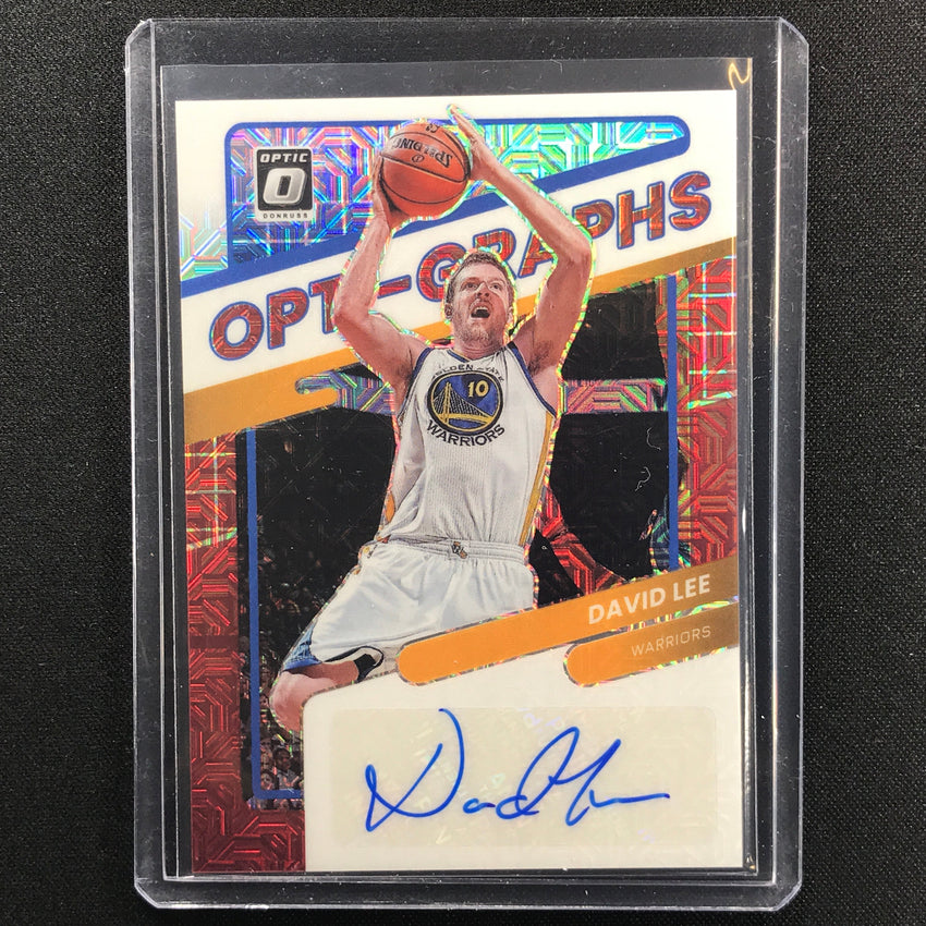 2021-22 Donruss Optic DAVID LEE Opti-Graphs Choice Red Auto #DLE