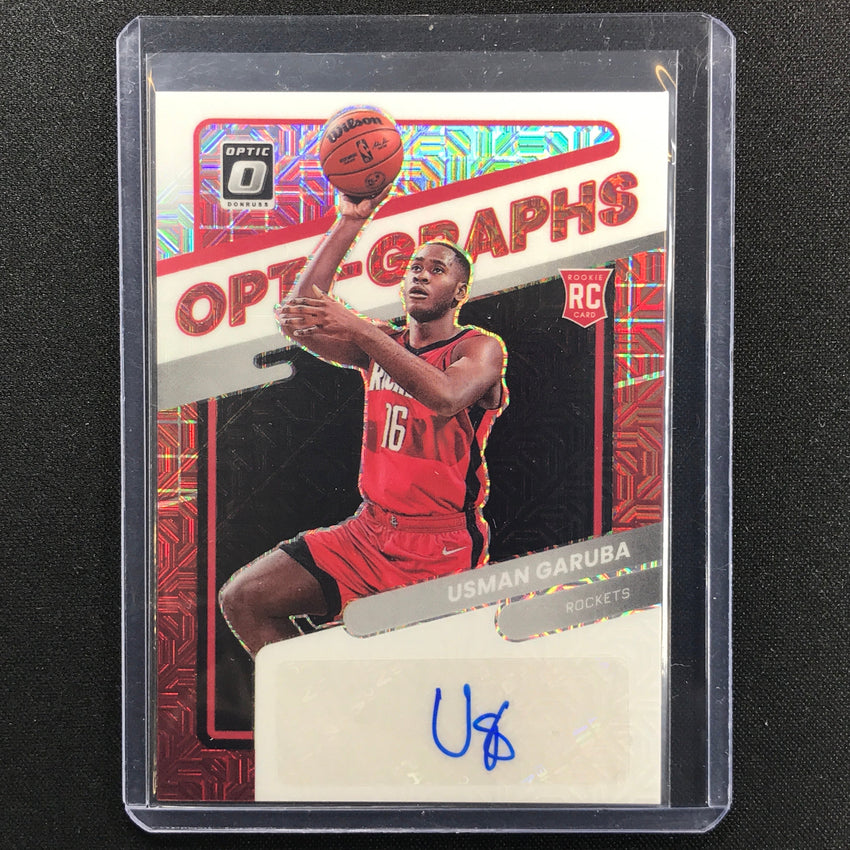 2021-22 Donruss Optic Usman Garuba Rookie Opti-graphs Choice Red Auto No Ugb
