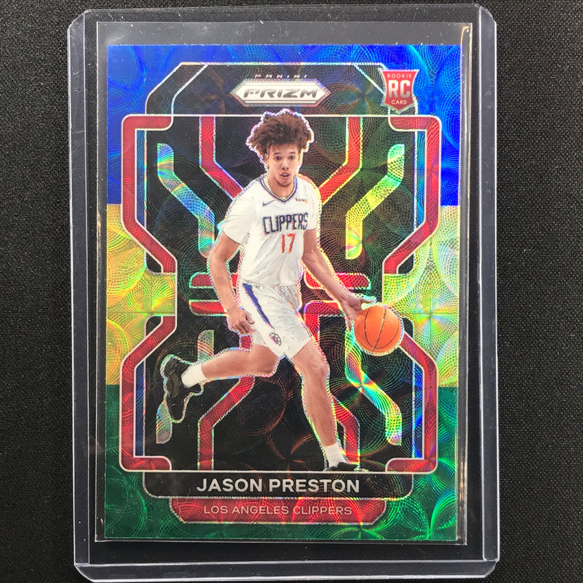2021-22 Prizm JASON PRESTON Choice Rookie Blue Yellow Green #327