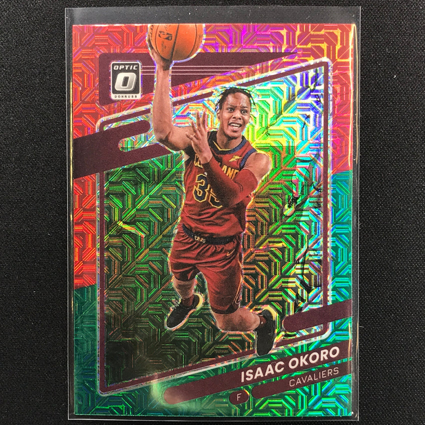 2021-22 Donruss Optic Isaac Okoro Choice Red And Green No 99
