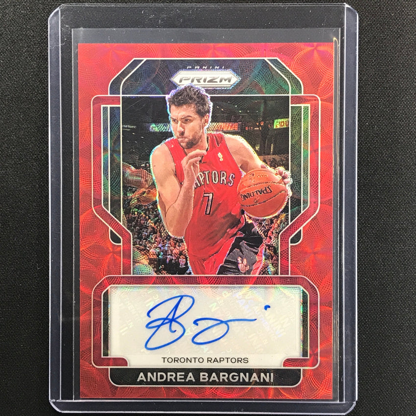 2021-22 Prizm ANDREA BARGNANI Choice Signatures Auto Red Scope #ABG