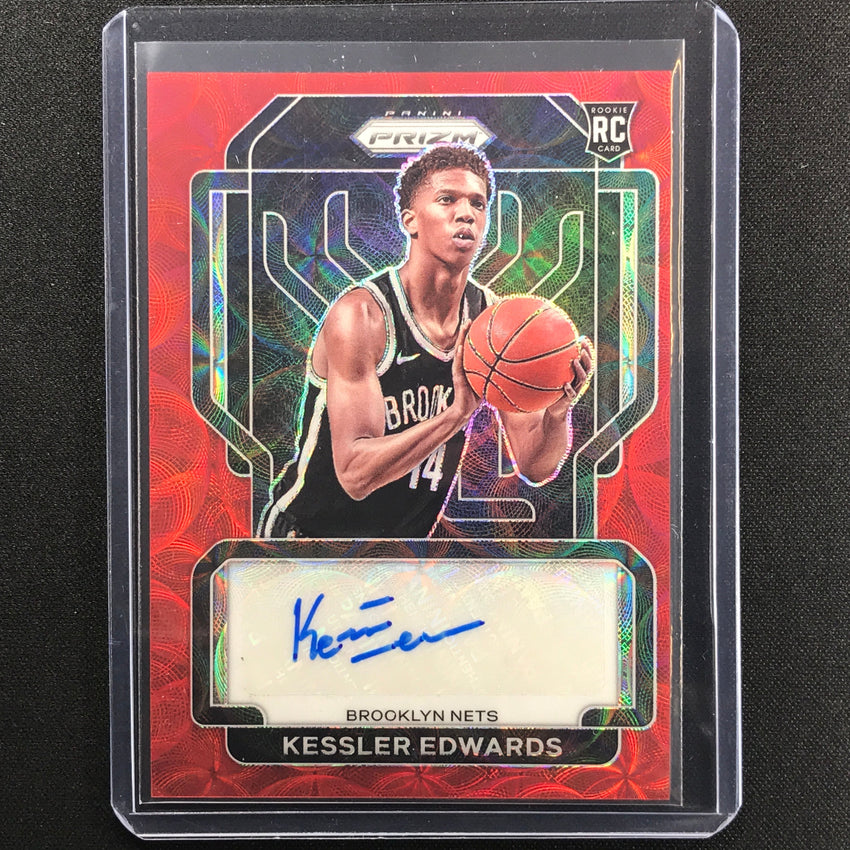 2021-22 Prizm KESSLER EDWARDS Choice Rookie Signatures Auto Red Scope #KES