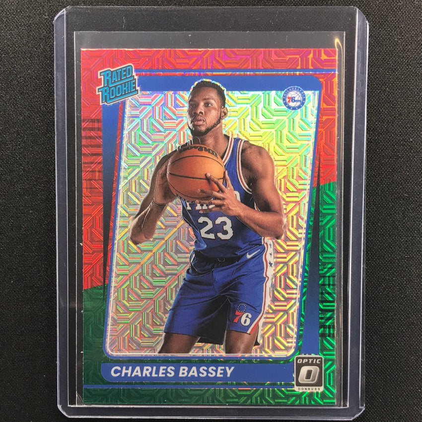 2021-22 Donruss Optic Charles Bassey Rated Rookie Choice Red And Green No 163