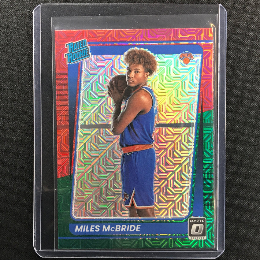 2021-22 Donruss Optic Miles Mcbride Rated Rookie Choice Red And Green No 174
