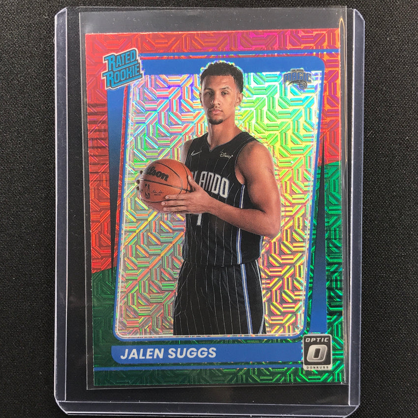 2021-22 Donruss Optic Jalen Suggs Rated Rookie Choice Red And Green No 179