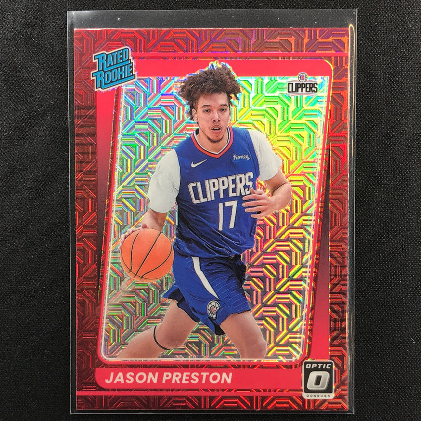 2021-22 Donruss Optic JASON PRESTON Rated Rookie Choice Base Red #160