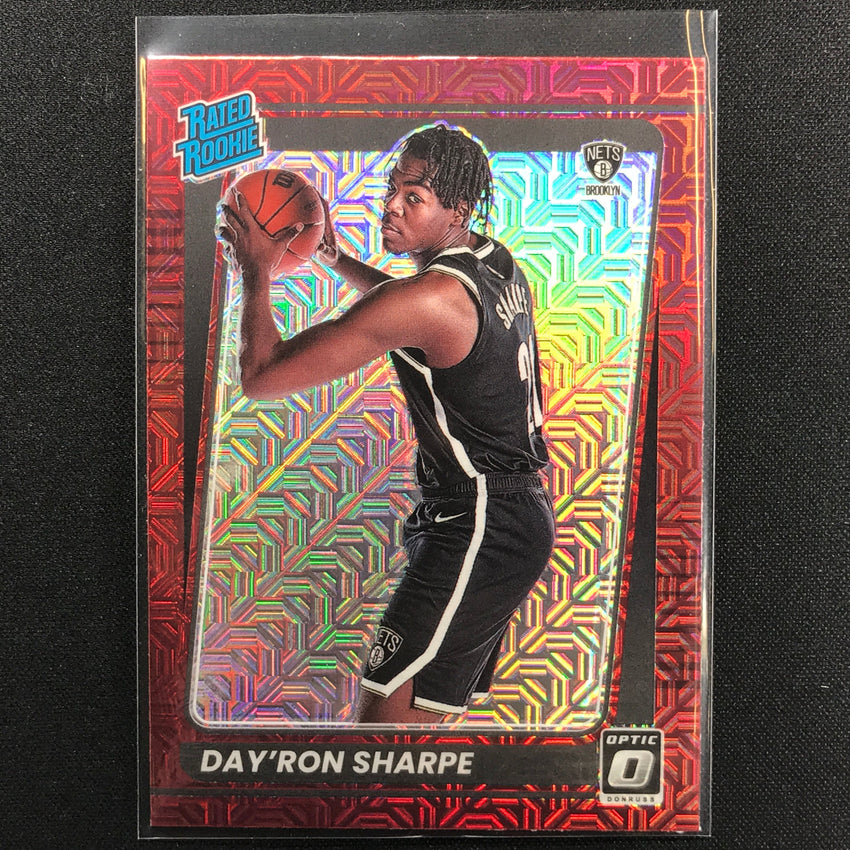 2021-22 Donruss Optic Dayron Sharpe Rated Rookie Choice Base Red No 165