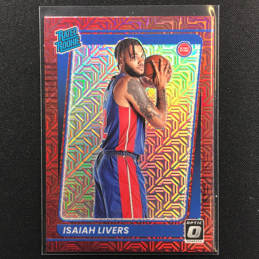 2021-22 Donruss Optic ISAIAH LIVERS Rated Rookie Choice Base Red #177