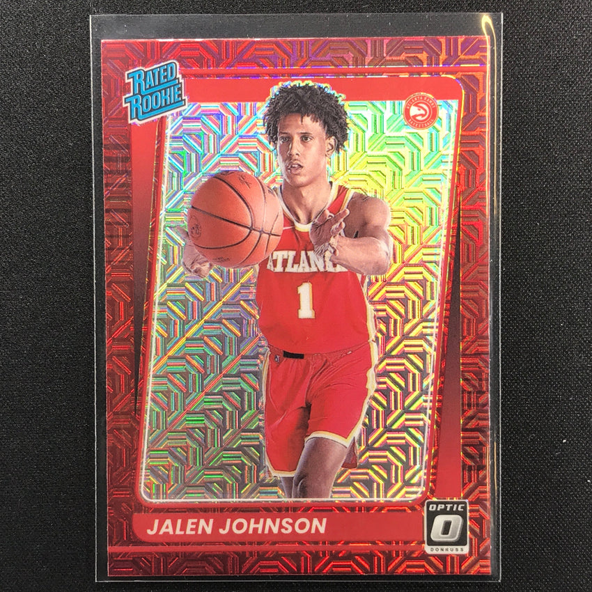 2021-22 Donruss Optic Jalen Johnson Rated Rookie Choice Base Red No 181